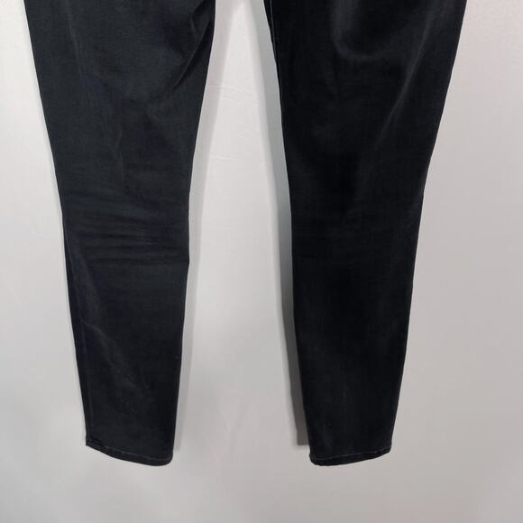 Good American 6 / 28 Washed Black Good Legs Crop Skinny Jeans Cotton Stretch - Picture 6 of 9